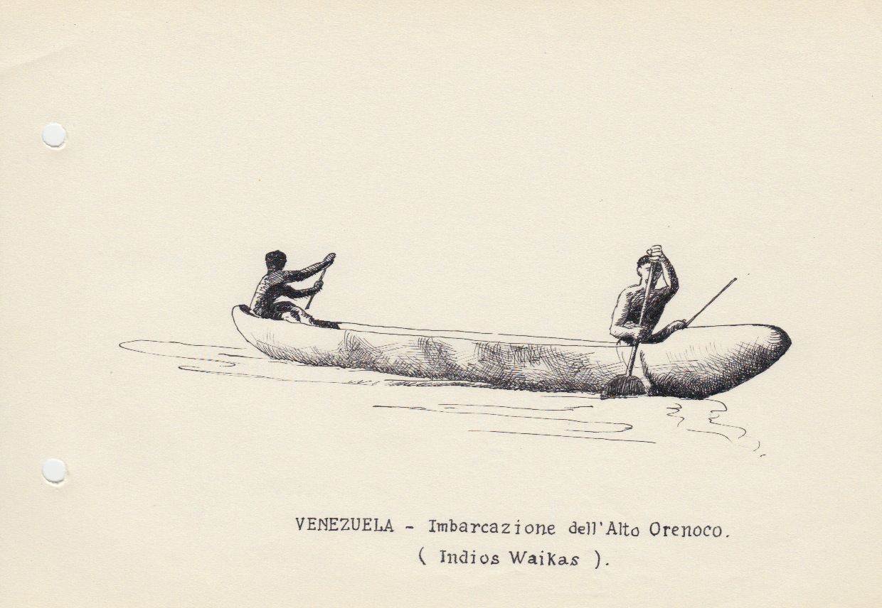 123 Venezuela - imbarcazione dell'Alto Orinoco - Indios Waikas